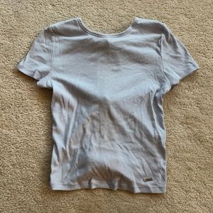 Light blue Hollister crop top with tied back